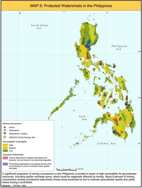 Protected Watersheds in the Philippines Map