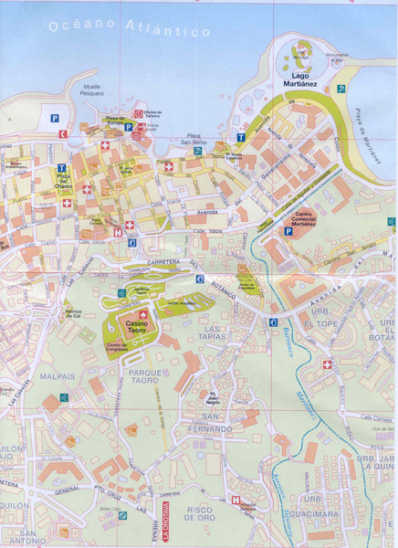 Puerto de la Cruz Tourist Map - Puerto de la Cruz Canary Islands • mappery