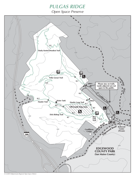 Pulgas Ridge Open Space Preserve Map