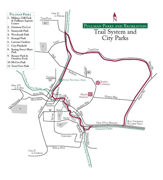 Pullman Parks Trail Map
