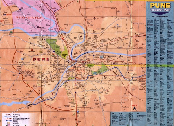 Pune Tourist Map