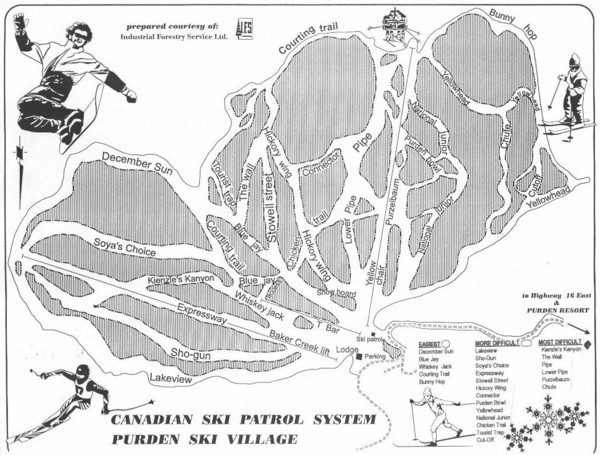 Purden Ski Village Ski Trail Map