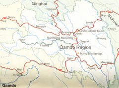 Qamdo Region Tourist Map