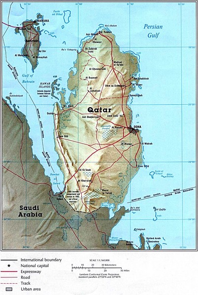 Qatar Country Map