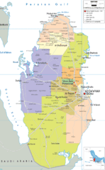 Qatar political regions Map