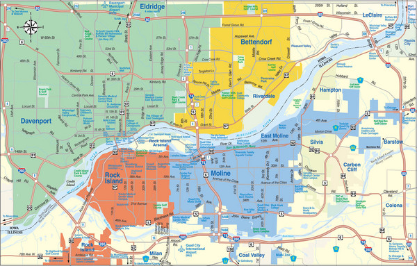 Quad Cities Map