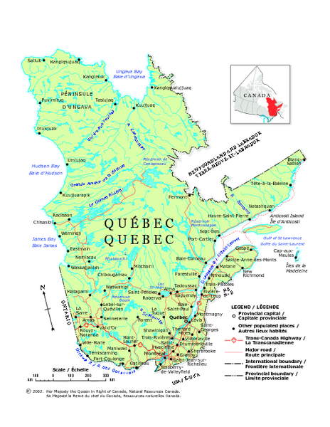 Quebec Political Map