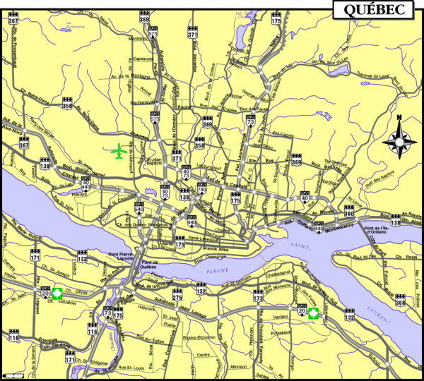 Quebec Tourist Map