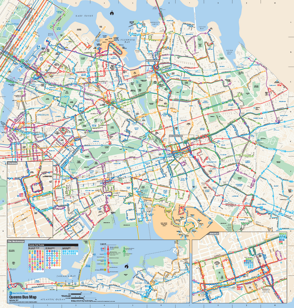 Queens, New York Bus Map