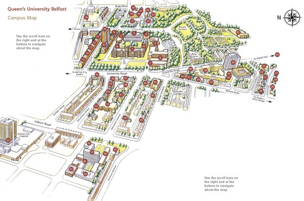 Queen's University Belfast Map