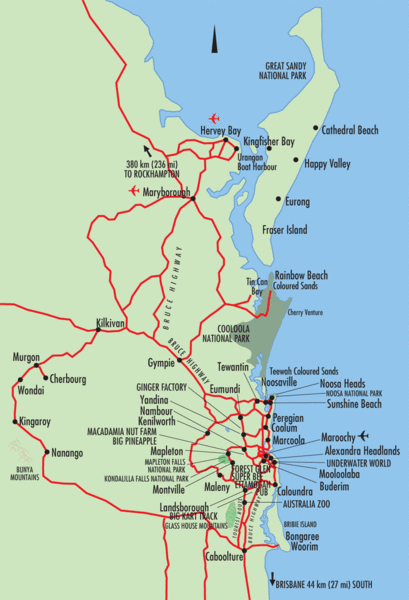 Queensland, Australia Beach Map