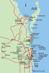 Queensland, Australia Beach Map Queensland, Australia Beach Map