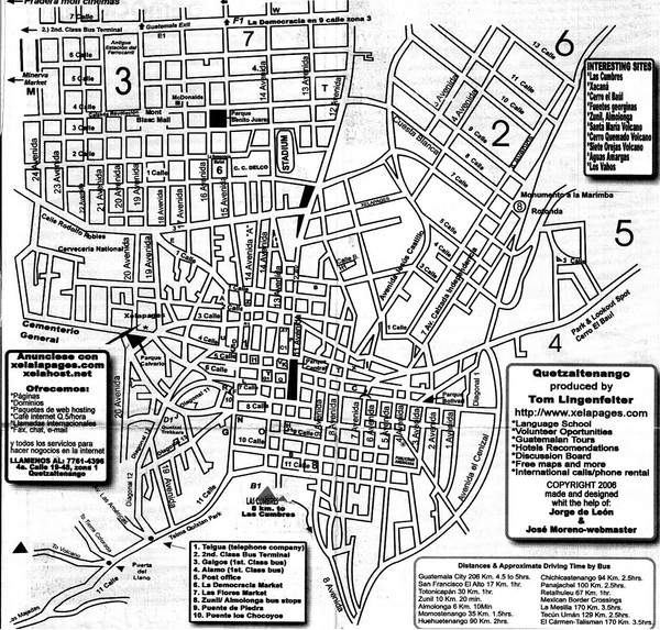 Quetzaltenango Street Map