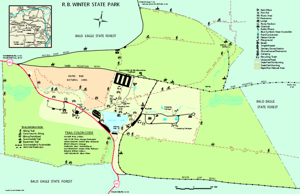 R. B. Winter State Park map