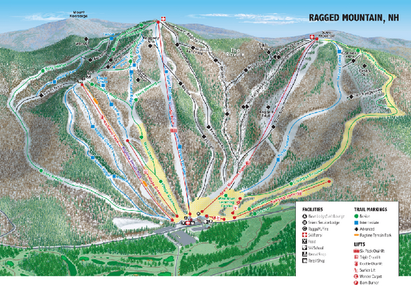 Ragged Mountain Ski Trail Map