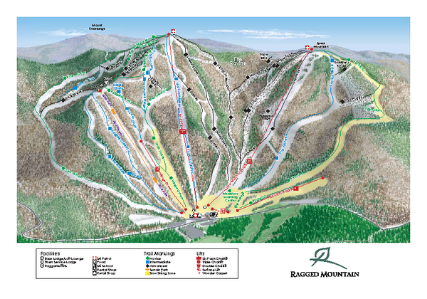 Ragged Mountain Ski Trail Map