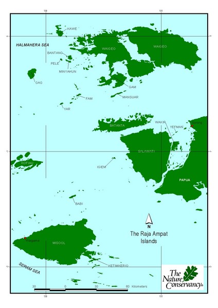 Raja Ampat Islands Map