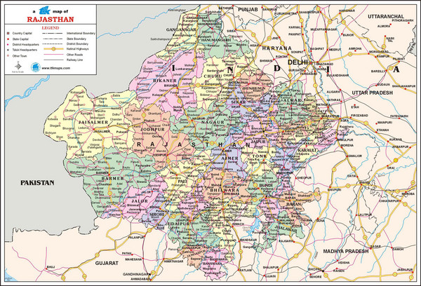 Rajasthan Travel Map