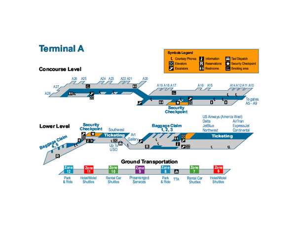 Raleigh-Durham International Airport Map