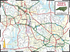 Raleigh, North Carolina City Map