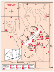 Ramsey Lake State Park, Illinois Site Map
