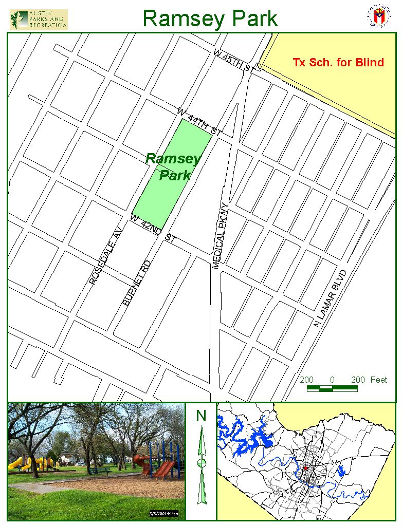 Ramsey Park Map 4301 N Rosedale Ave Austin • mappery