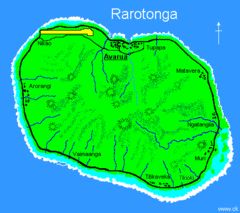Rarotonga Island Map