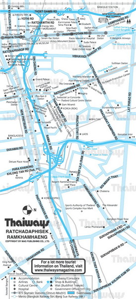 Ratchadaphisek Rd. and Ramkhamhaeng Rd.,Bangkok,Thailand Map