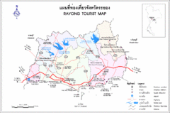 Rayong Thailand Tourist Map