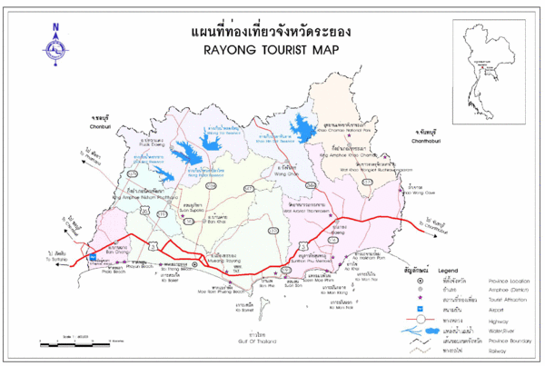 Rayong Tourist Map