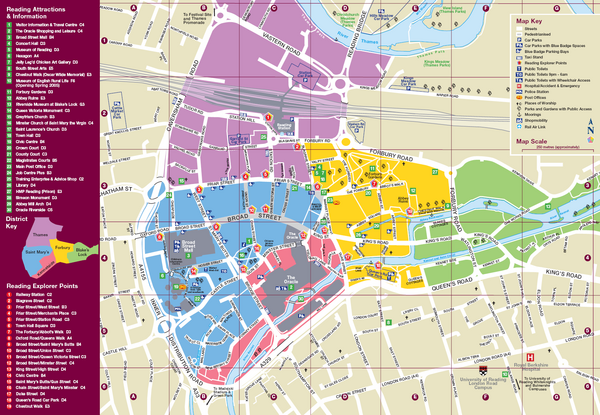 Reading Tourist Map
