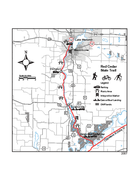 Red Cedar State Trail Map