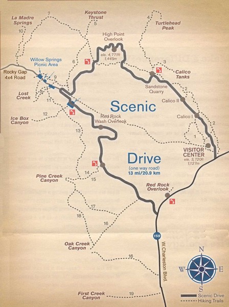 Red Rock Canyon Trail Map