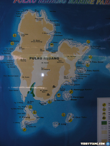 Redang Island Map