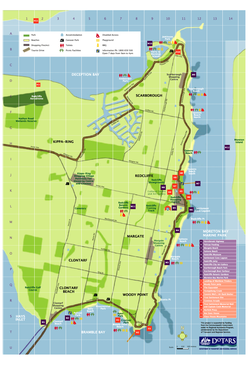 Map Of Redcliffe Qld Redcliffe Tourist Map - Redcliffe • Mappery