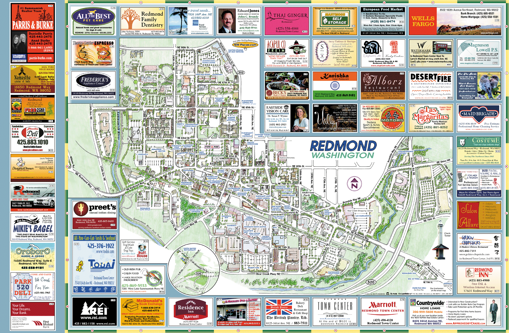 Redmond tourist map - redmond washington • mappery