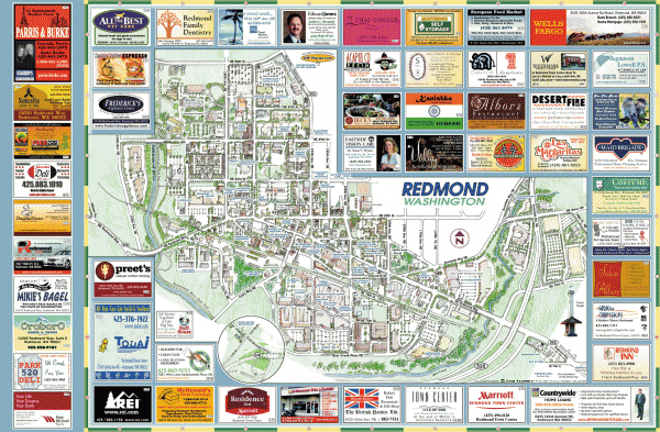 Redmond tourist map - redmond washington • mappery