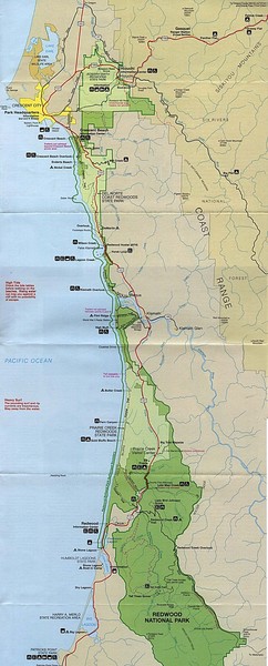 Redwood National Park Map