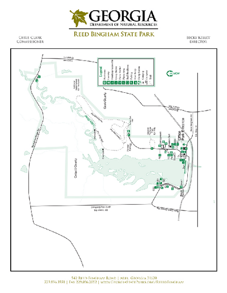 Reed Bingham State Park Map