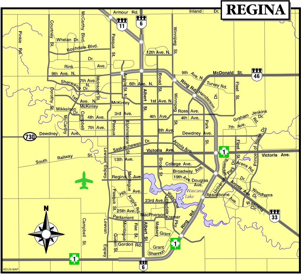 Regina Map - Regina SK Canada • mappery