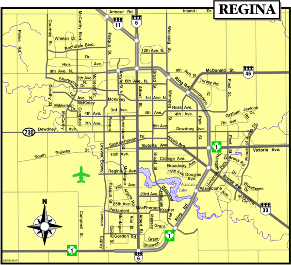 Regina Map - Regina SK Canada • mappery