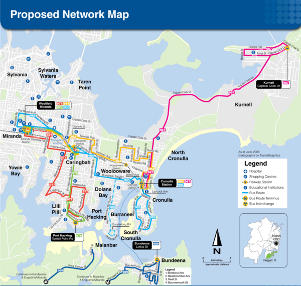 Region 11 Proposed Bus Network Map