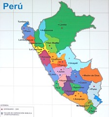 Regions of Peru Map