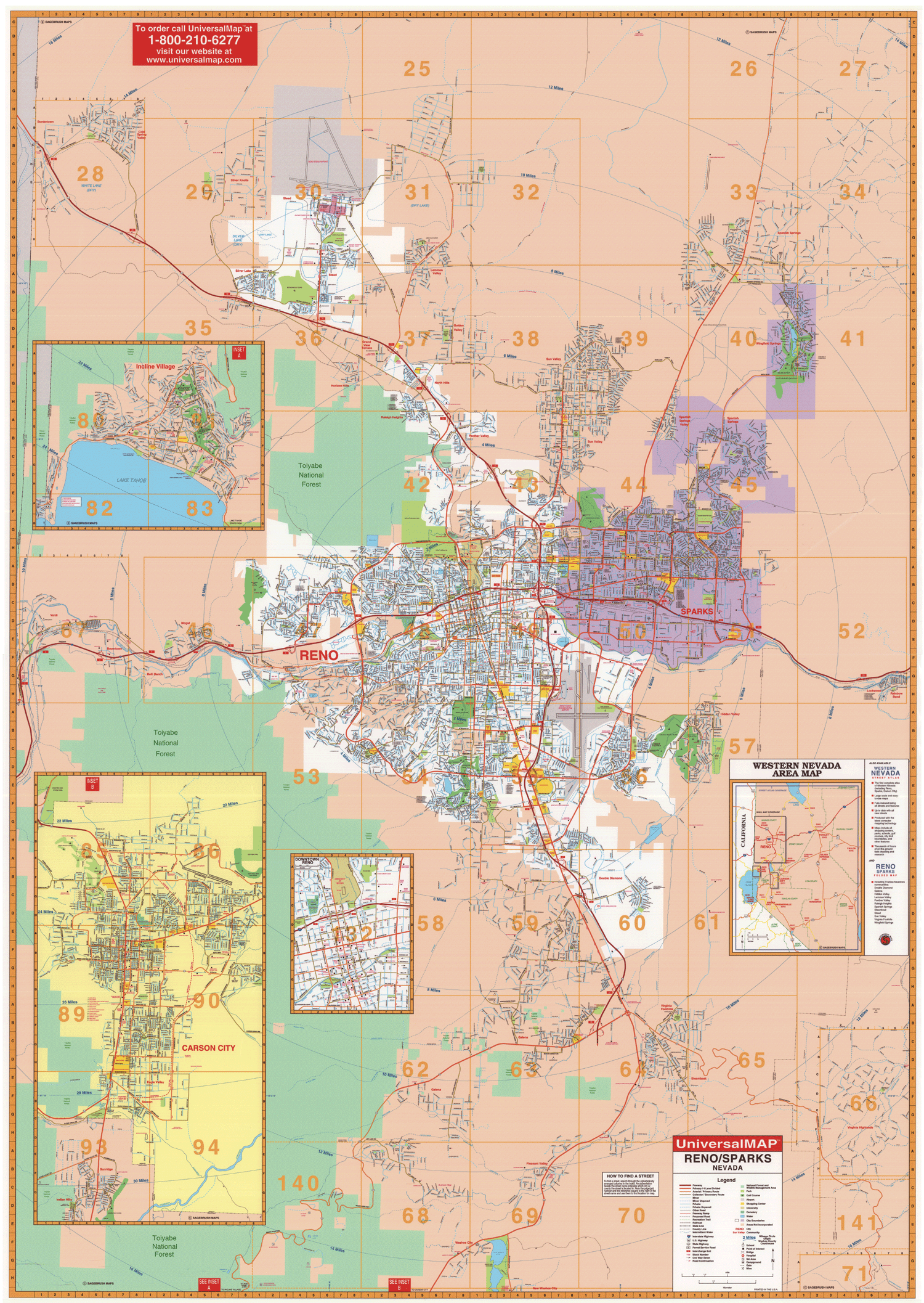 Reno Nevada City Map Reno Nevada • mappery
