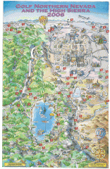 Reno and Lake Tahoe Area Golf map Reno and Lake Tahoe Area Golf map