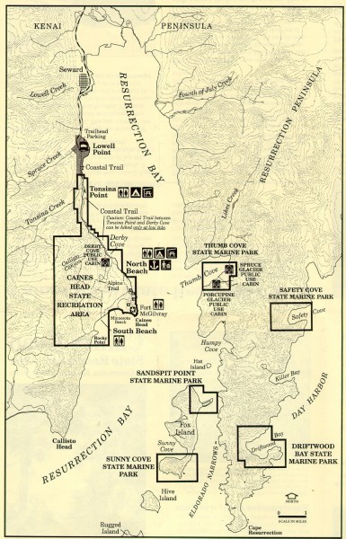 Resurrection Bay Area map