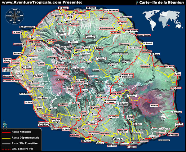 Reunion Tourist Map