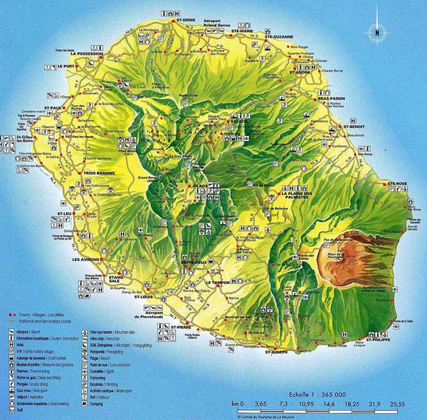 Reunion Tourist Map