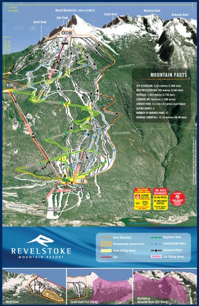 Revelstoke Ski Trail Map - Revelstoke BC • mappery
