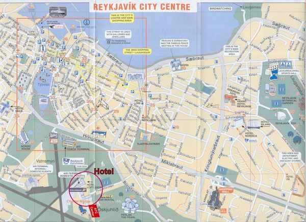Reykjavik Center Map